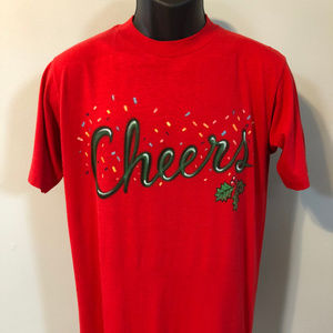 80s Cheers Mistletoe Holiday Tee Shirt Christmas